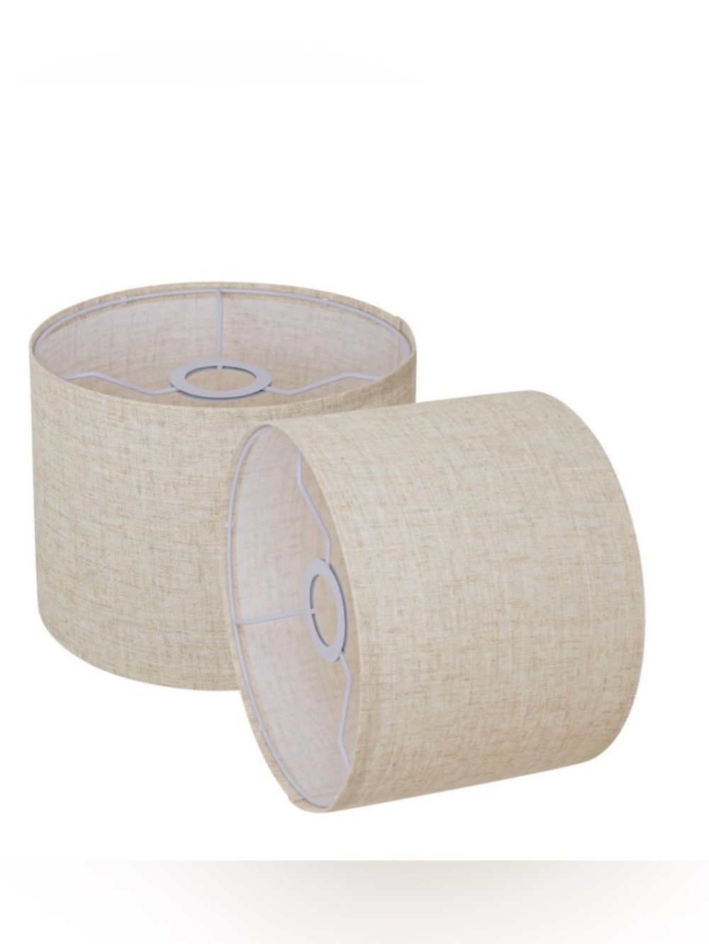 Set of SMALL DRUM LAMPSHADES -  BEIGE
